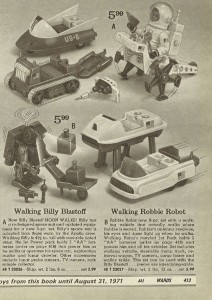 Walking Billy Blastoff and Walking Robbie Robot from 1970