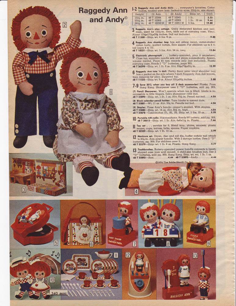 1970s raggedy ann doll