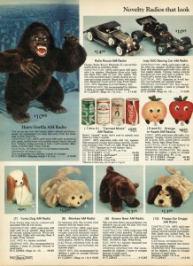 Stuffed Animal AM Radios from 1977